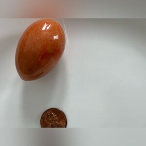 Medium drilled orange meditation crystal